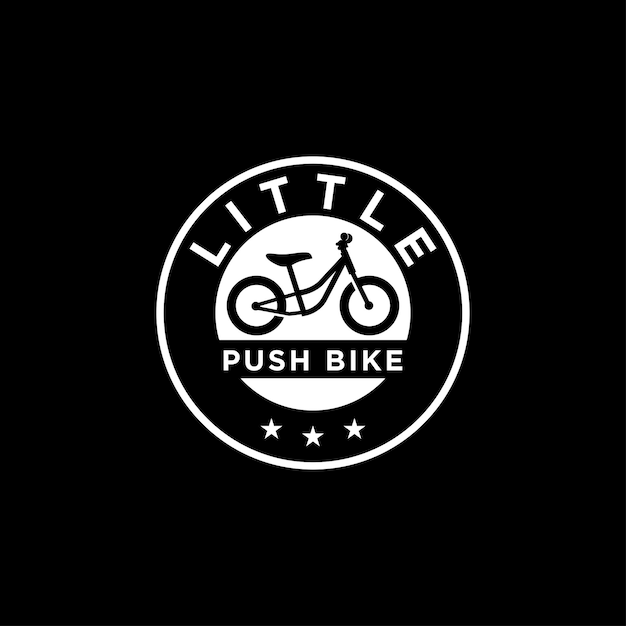 Kid push bike bicycle logo design inspiration