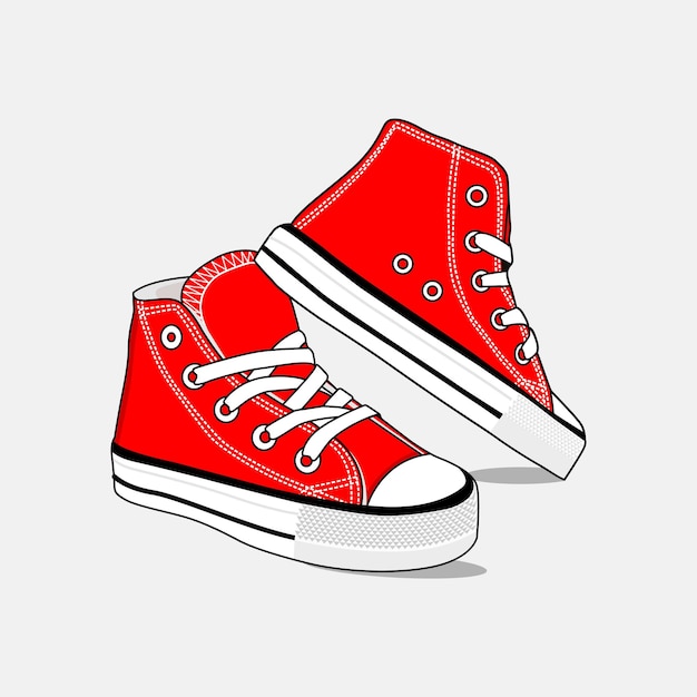 Kid Shoe Sneakers Vector Image And Illustration