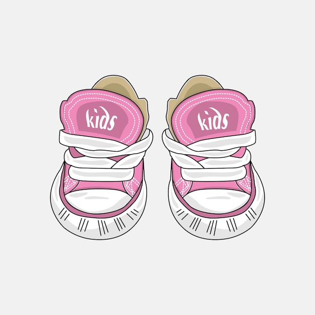 Kid Shoes_Vector Afbeelding En Illustratie