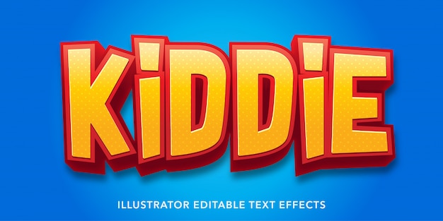 kid style editable text effects templates