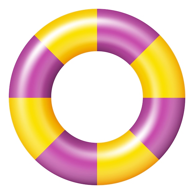 Kid swim rubber ring Cartoon pool party symbol