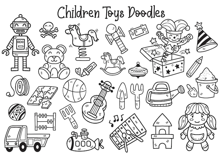 Vector kid toys illustration vector for banner poster flyer