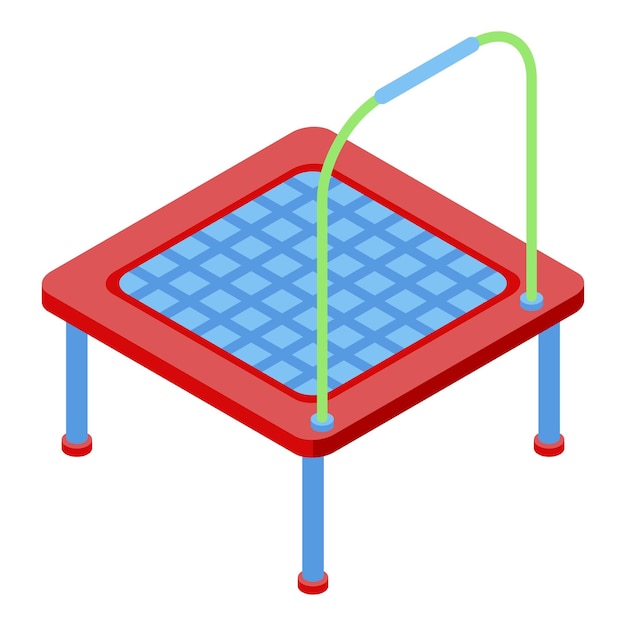 Vettore icona trampolino per bambini icona vettoriale isometrica del trampolino per bambini per il web design isolato su sfondo bianco