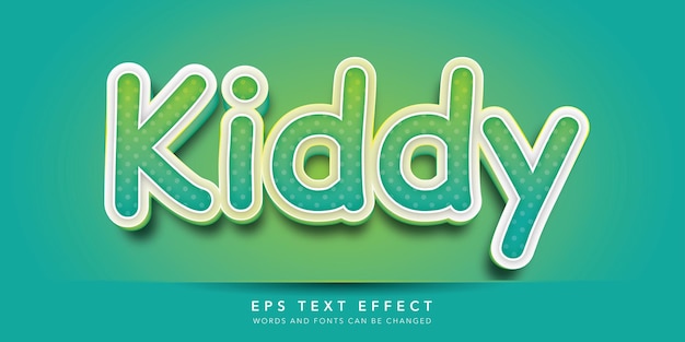 kiddy bewerkbaar teksteffect