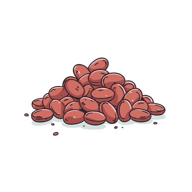 Vector kidney beans legumes cartoon vector illustration