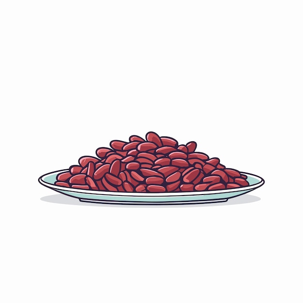 Kidney beans legumes cartoon vector illustration