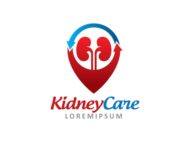 kidney care logo symbol or icon template