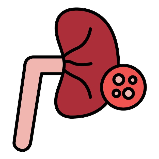 Kidney Checkup Flat Illustration