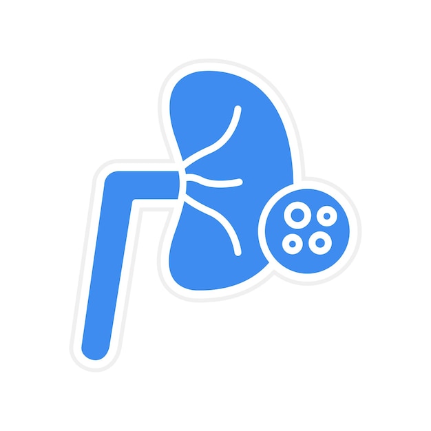 Immagine vettoriale dell'icona di controllo renale può essere utilizzata per il controllo sanitario