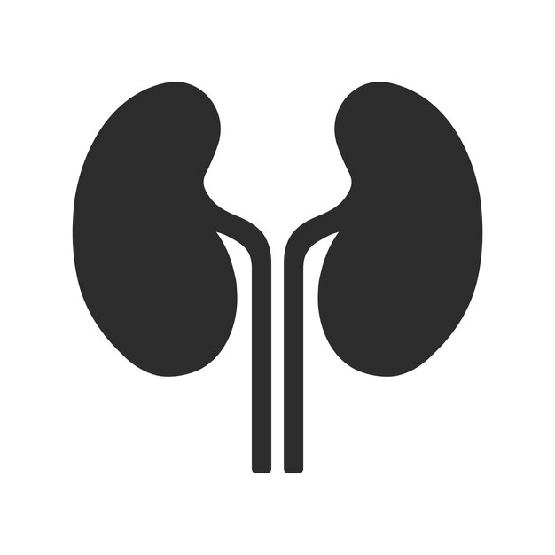 Kidney Flat Icon Isolated Vector Illustration