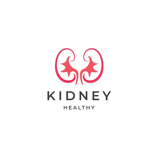 Vector kidney health care medical logo icon design template flat vector illustration