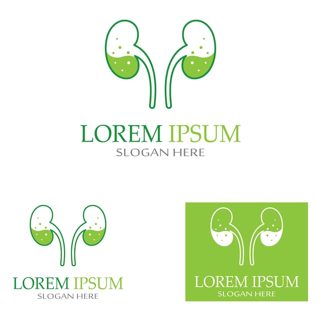 Kidney health logo vector illusrtation