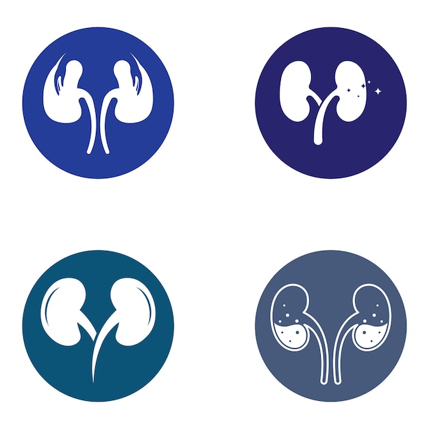 Vector kidney health logo vector illusrtation