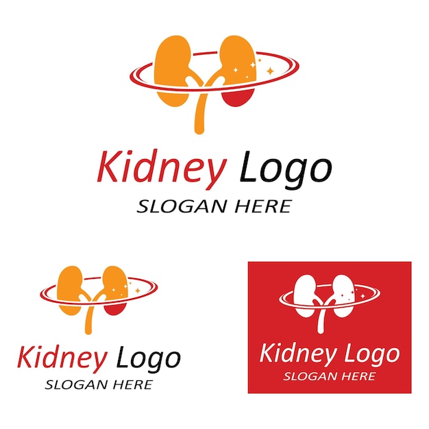 Kidney health logo vector illusrtation