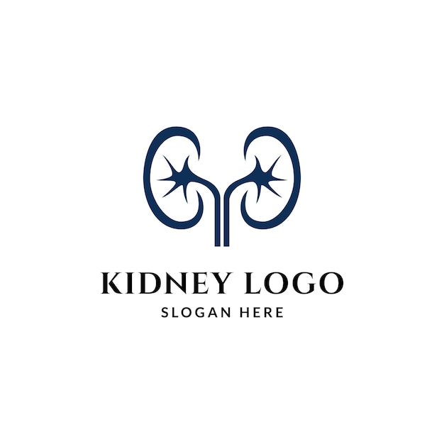 腎臓のロゴの創造的なコンセプトの健康デザイン