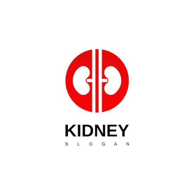 Logo del rene, ispirazione per il design del logo di urologia