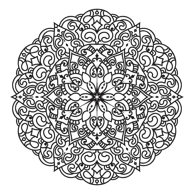 Vector kids and adults refreshment coloring mandala page