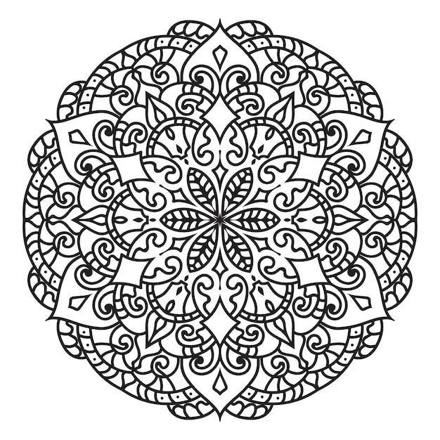 Vector kids and adults refreshment coloring mandala page