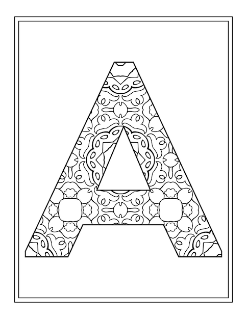 Kids Alphabet Letter Coloring Page