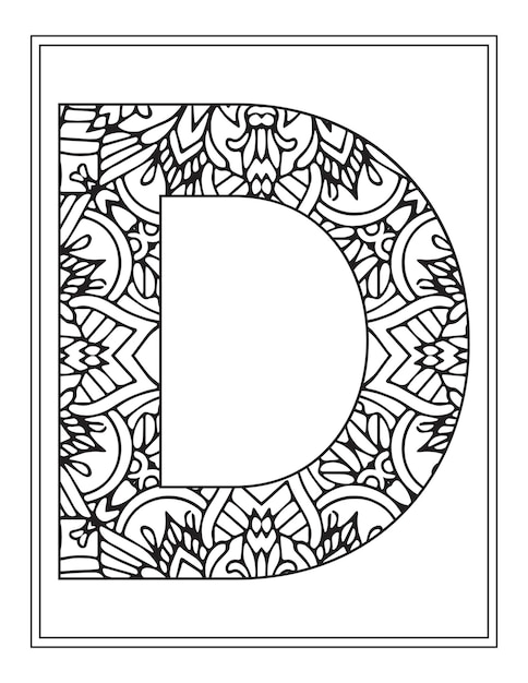 Kids Alphabet Letter Coloring Page