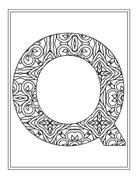 Kids Alphabet Letter Coloring Page