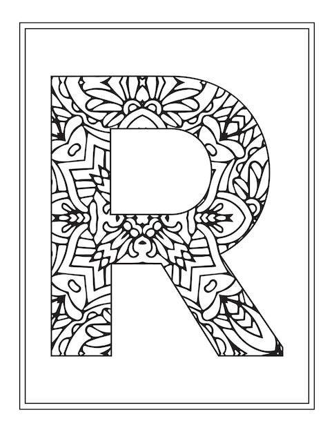 Kids Alphabet Letter Coloring Page