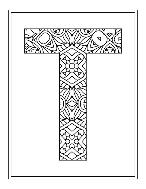 Kids alphabet letter coloring page