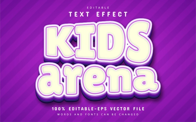 Kids arena text effect editable