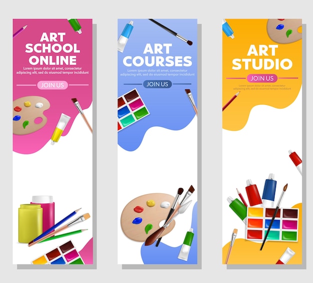 Vector kids art craft education creativity class concept