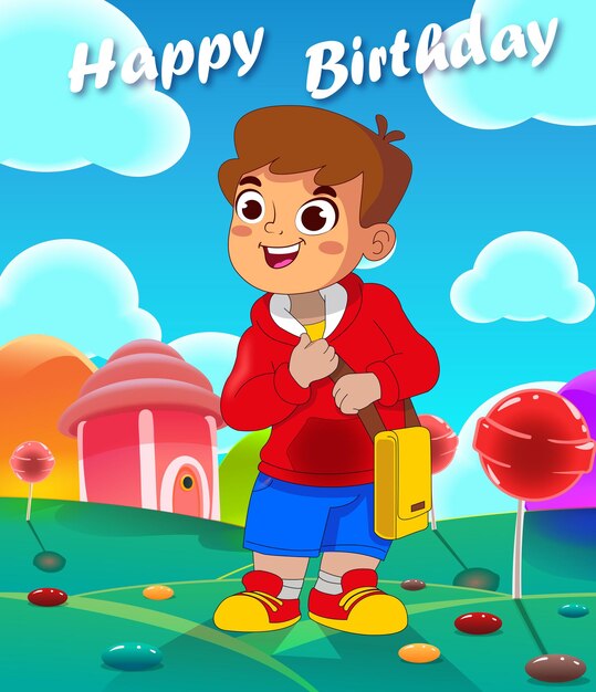 kids birthday poster design