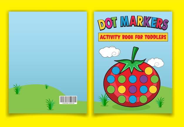 Vector kids book cover