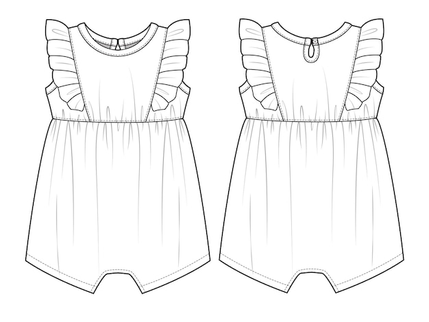 Kids Bubble Romper template