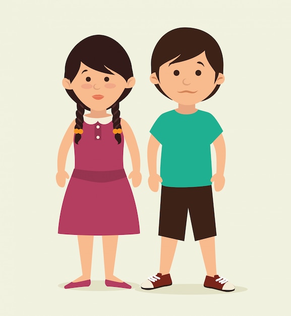 Vector kids cartoon design