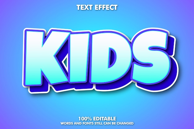 Kids cartoon text effect