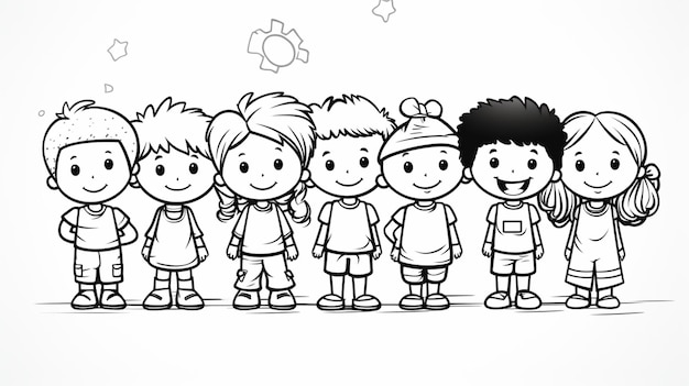 Vector kids cartoon vector on a white background