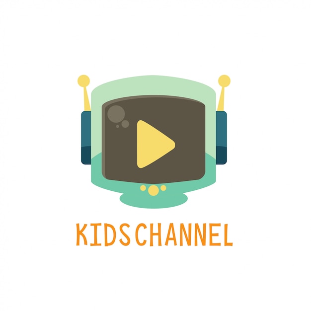 Kids channel logo template.