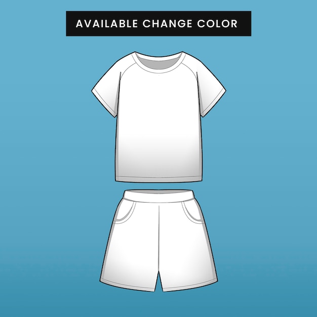 kids clothes set tshirt and short pant collections