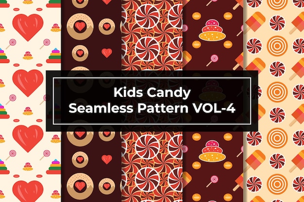 Kids Clothing Candy Seamless Pattern Design VOL4