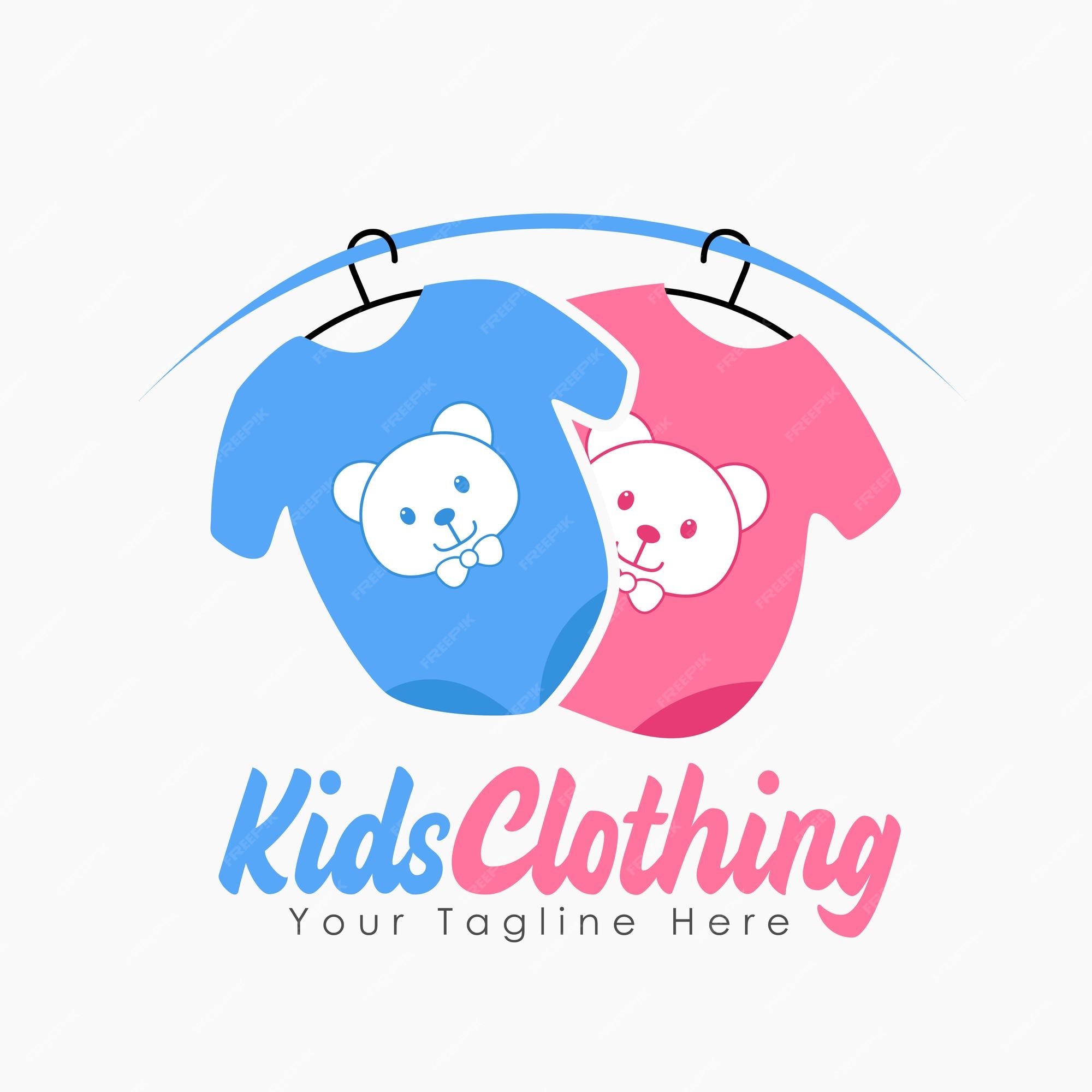Premium Vector | Kids clothing logo design template kids brand logo