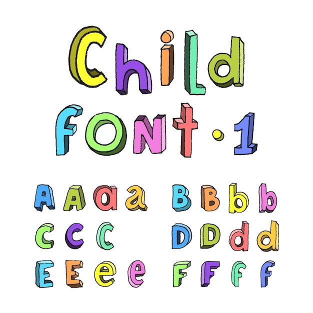 Kids colorful alphabet