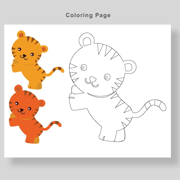 Vector kids coloring page