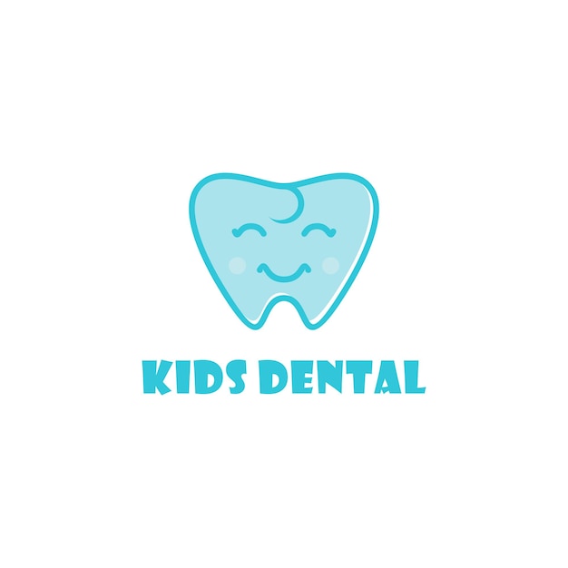 Mascotte del design del logo dentale per bambini