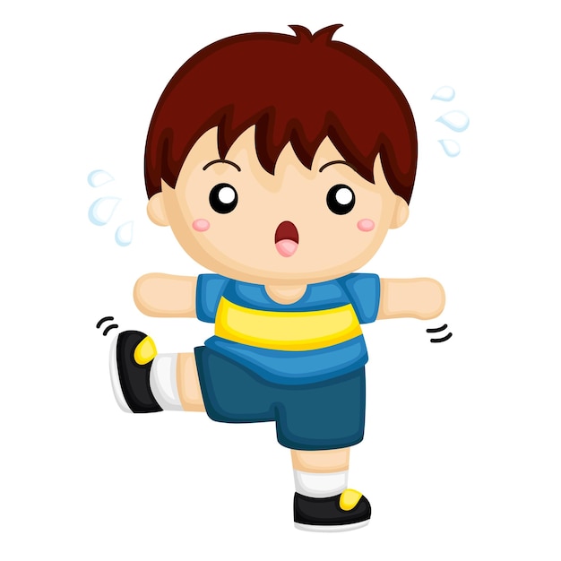 Kids Doing Healthy Lifestyle Sporty Activity Holiday Cartoon Illustration Vector Clipart Sticker