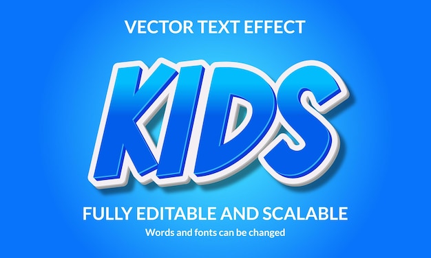 Kids Editable 3D text style effect