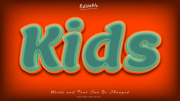 Kids editable text effect free font