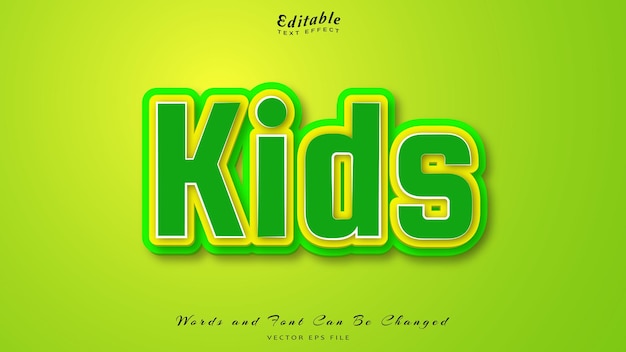 Kids editable text effect free font