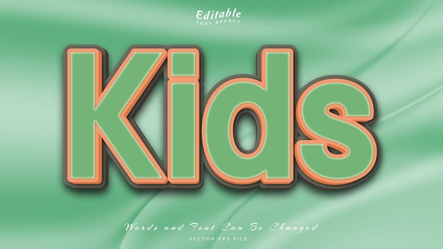 Kids editable text effect free font