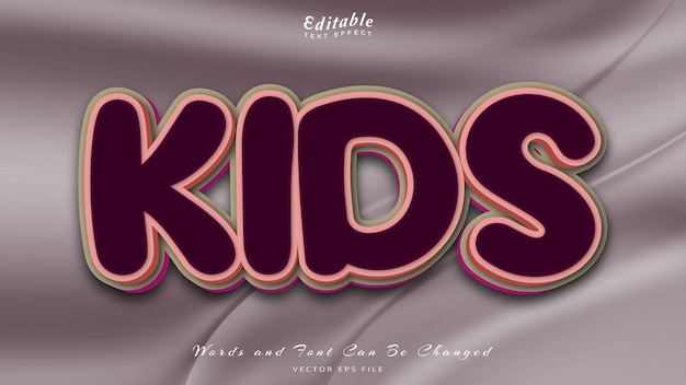 Kids editable text effect free font