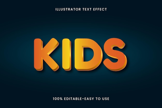 Kids editable text effect