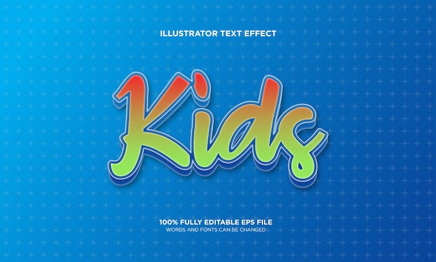 Kids editable text effect